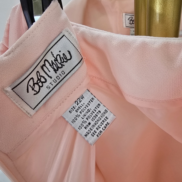 Bob Mackie Soft Pink Women's Blazer And Skirt Set 22W 24W NWT - Picture 11 of 15
